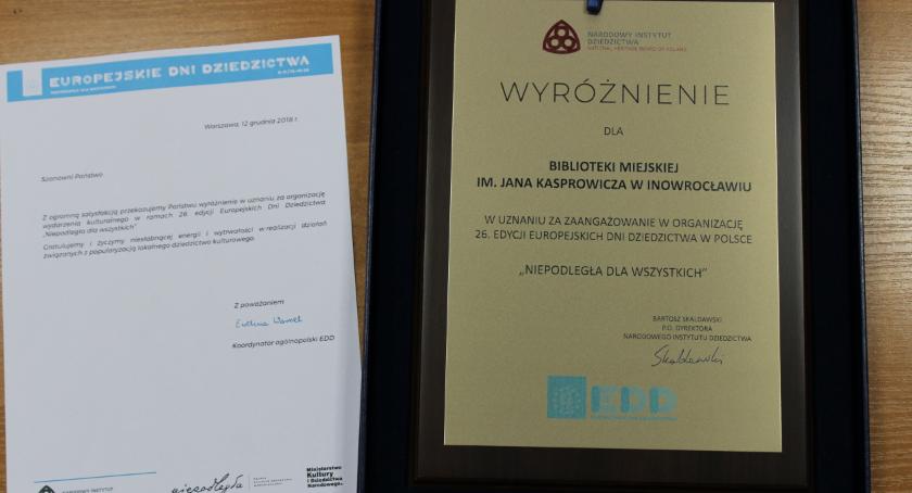 Kolejne wyróżnienie dla inowrocławskiej Biblioteki