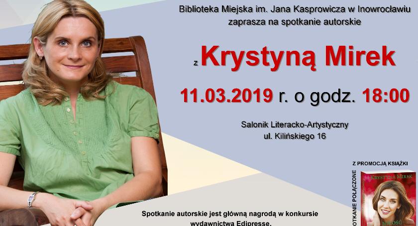 Spotkanie z Krystyną Mirek w Bibliotece Miejskiej 