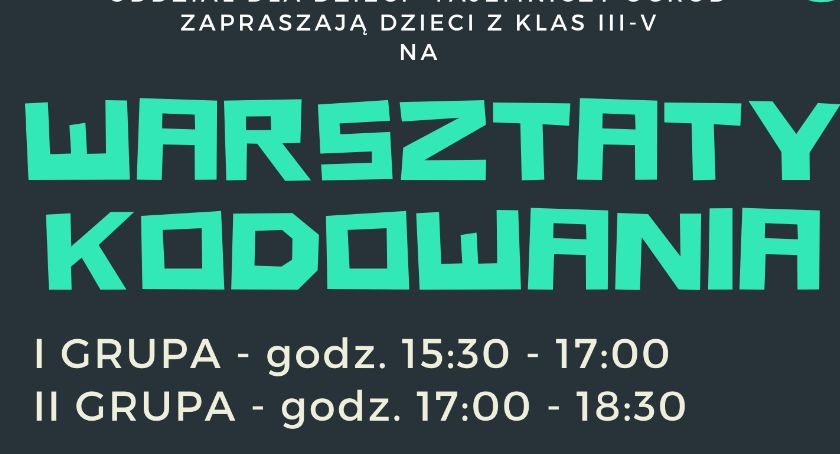 Warsztaty z robotyki w „Tajemniczym Ogrodzie”!