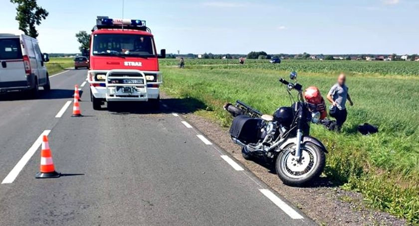 Dwa wypadki z udziałem motocyklistów