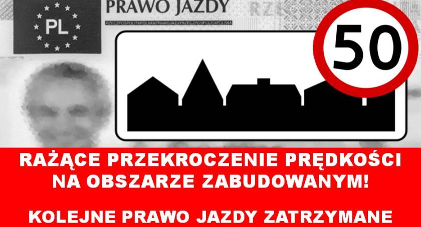 Szóstka bez prawka za prędkość w zabudowanym