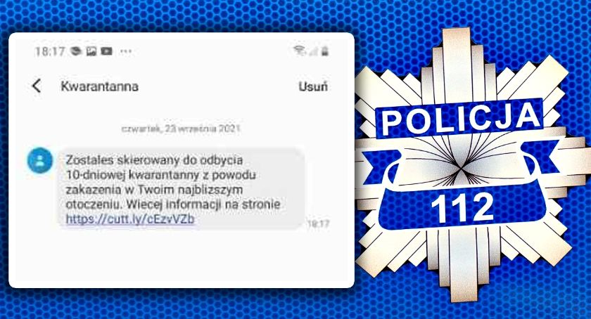 Uwaga na sms-y o kwarantannie - to wirus, ostrzega policja!