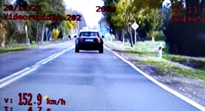 Pędził w Czerwińsku z prędkością 152 km/h