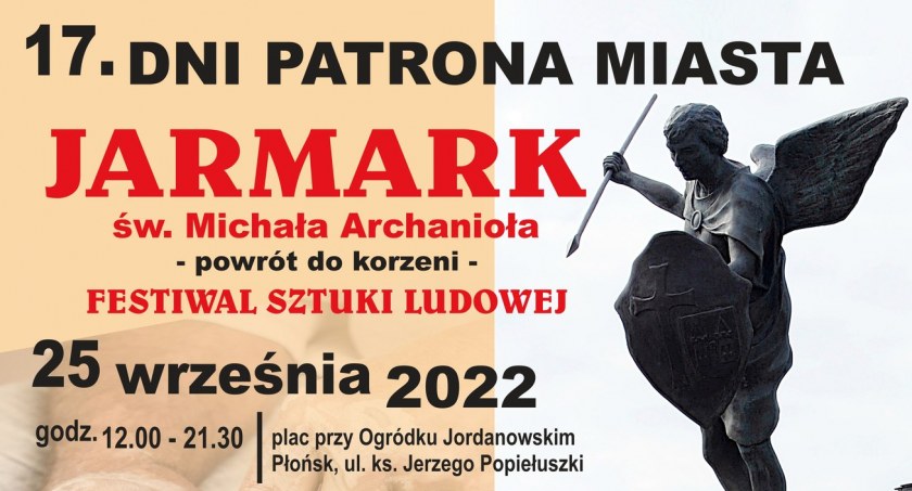 Dni Patrona Płońska z koncertami i festiwalem sztuki ludowej