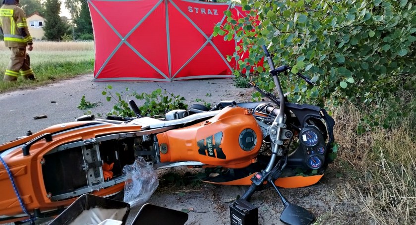 Policja o śmiertelnym wypadku motocyklisty