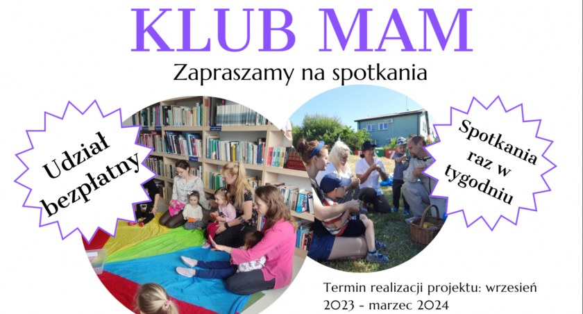 Już 21 września pierwsze spotkanie płońskiego „Klubu Mam”