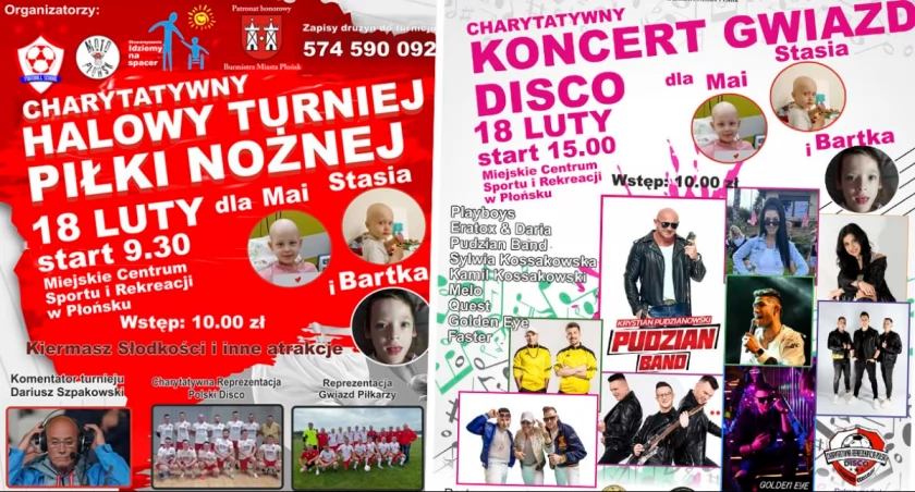 Pomoc dla trójki dzieci z atrakcjami piłkarskimi i koncertem gwiazd disco