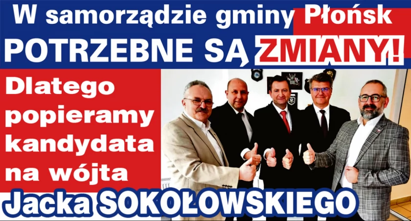 21 kwietnia zapraszamy do urn - wybieramy NOWEGO WÓJTA GMINY PŁOŃSK!