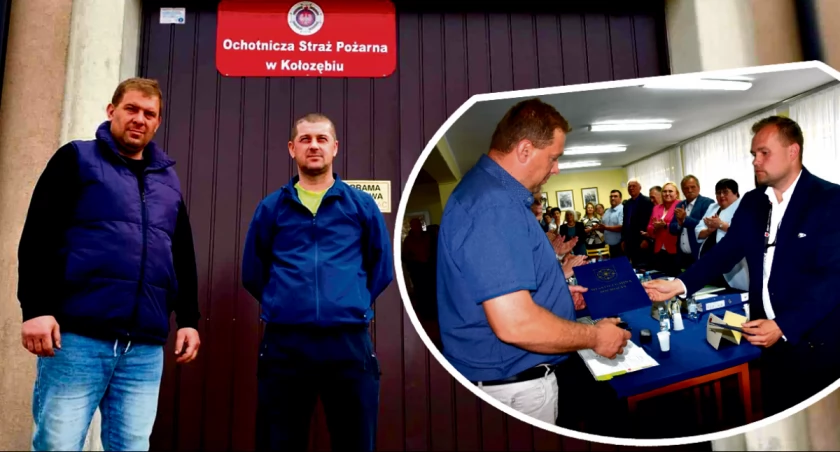 Podziękowania dla druhów OSP Kołoząb za uratowanie życia