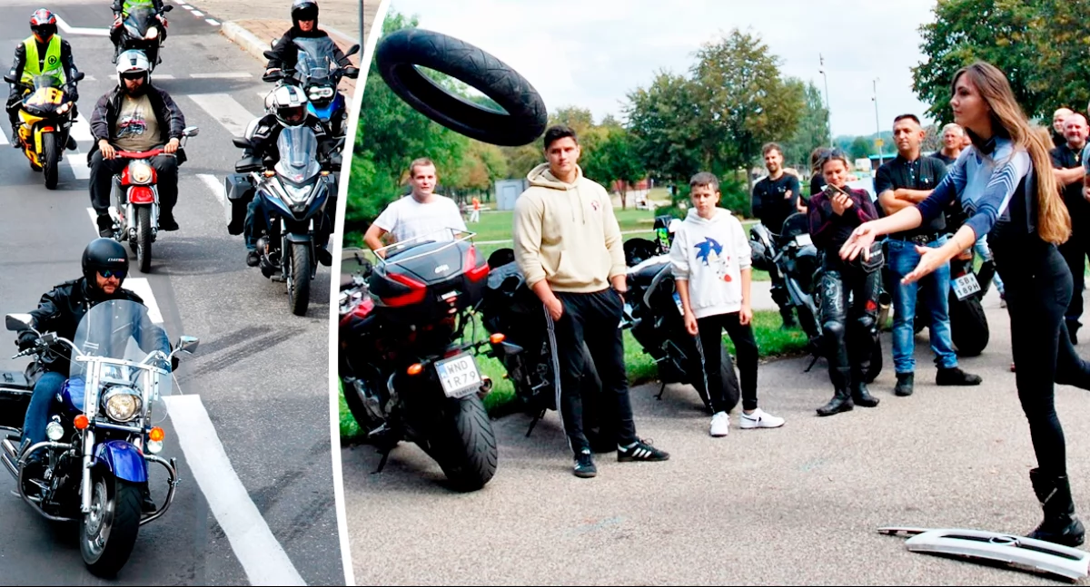 Moto-pasjonaci integracyjnie nad nowomiejskim zalewem