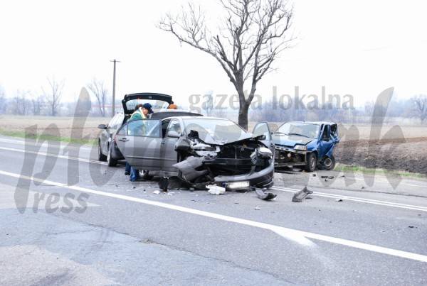 Zderzyły się cztery