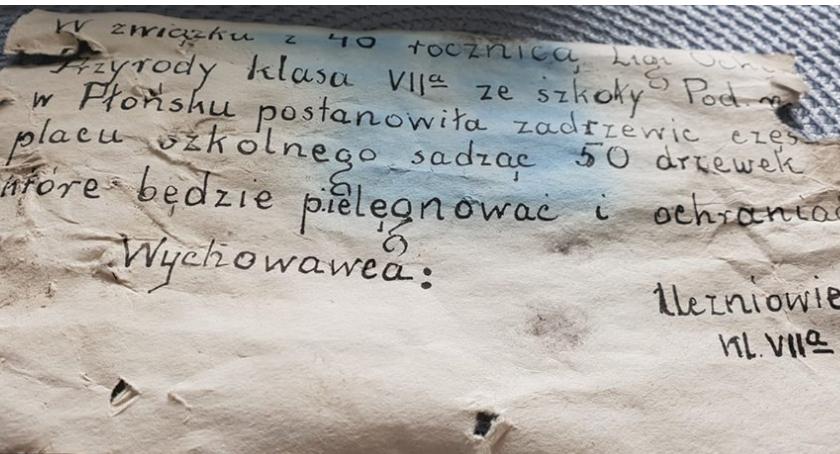 Wiadomość z… butelki sprzed lat