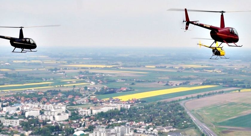 Śmigłowcowy zawrót głowy - widzimy wszystko z góry lecąc z Kępy nad Płońsk