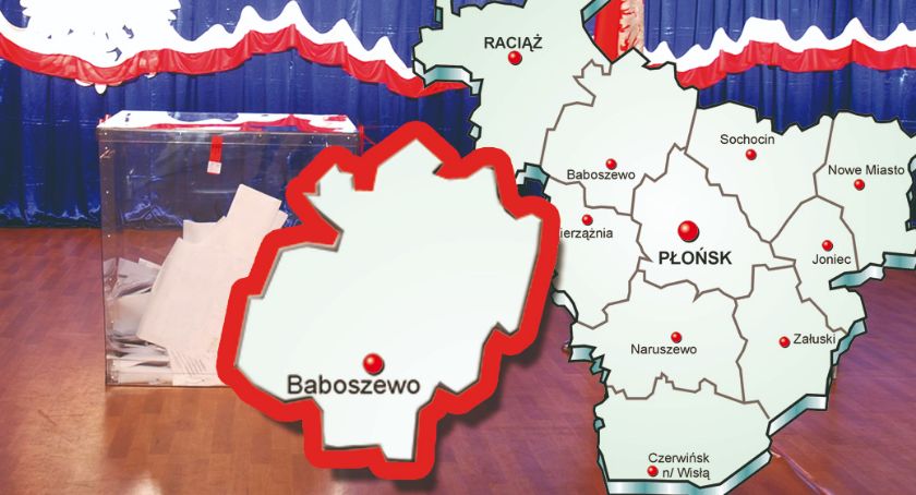 W gminie Baboszewo PiS - 67,99 %; KE - 21,01 %