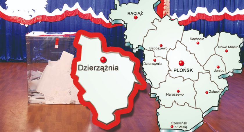 W gminie Dzierzążnia PiS - 72,12 %; KE - 18,98 %