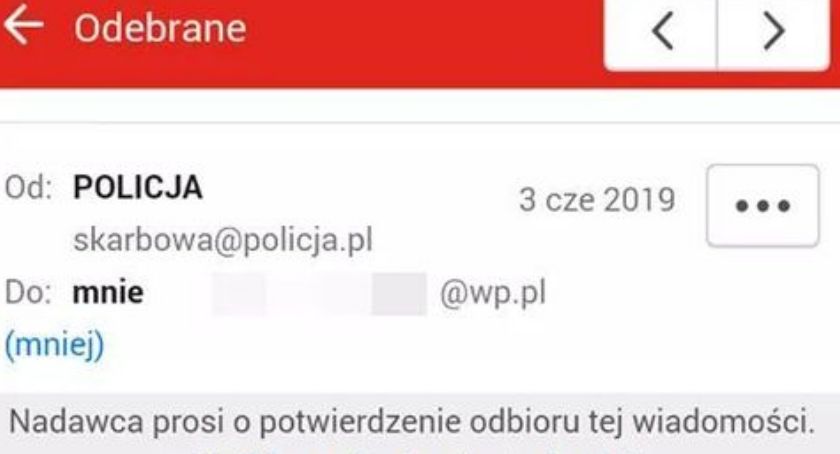 Uwaga na fałszywe maile - policja ostrzega