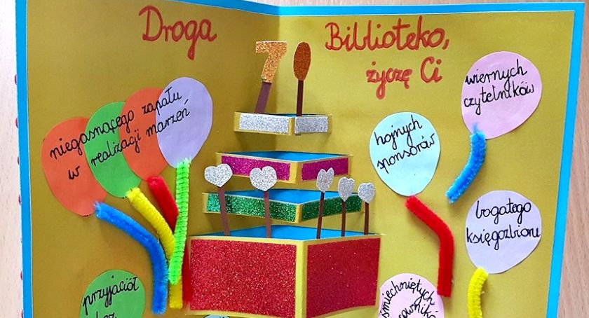 Urodzinowe kartki dla biblioteki