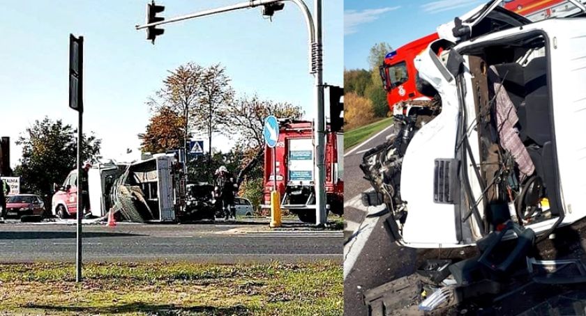 Dostawczy w osobówkę na światłach w Przyborowicach