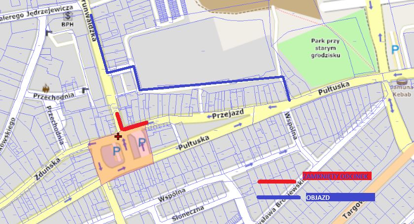 Czasowa zmiana organizacji ruchu w centrum Płońska