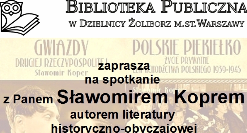 Biblioteka zaprasza na spotkanie z autoremSławomirem Koprem