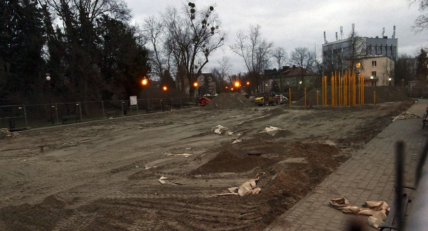 Park Żeromskiego wielkim placem budowy