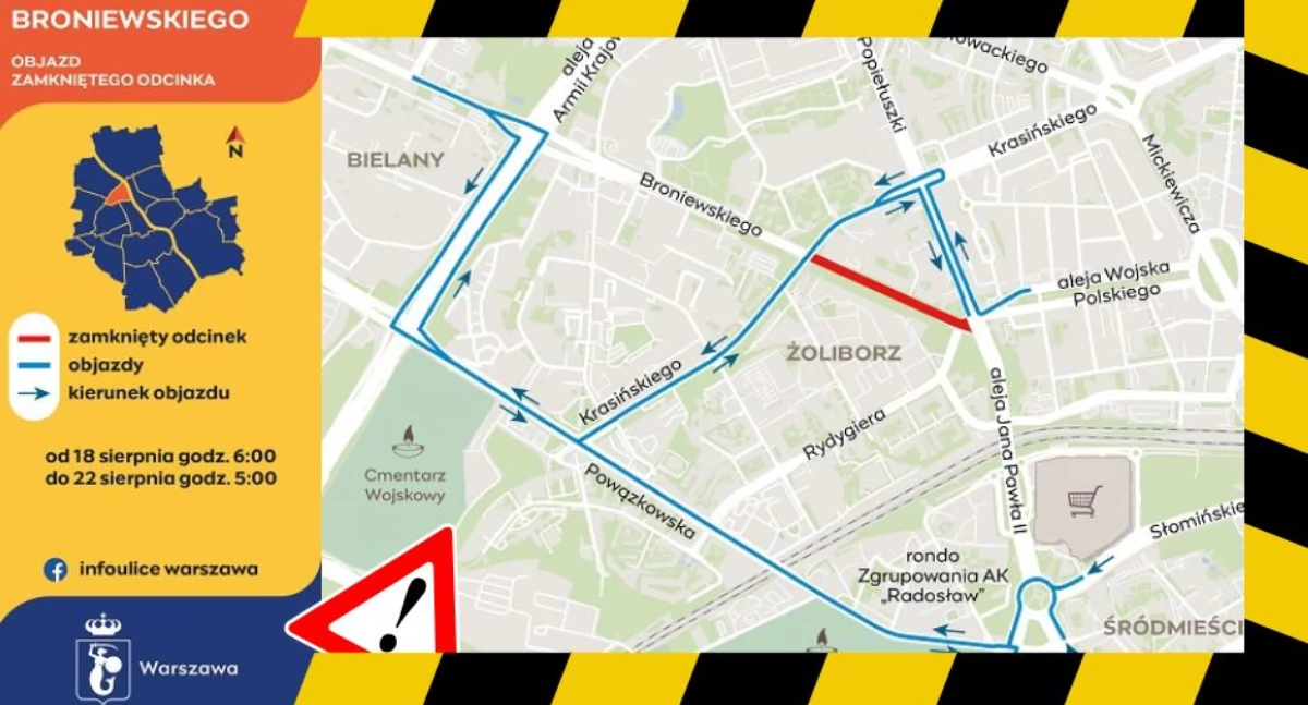 Broniewskiego zamknięta na 5 dni! 