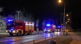 Pożar na działkach przy ulicy Gwiaździstej