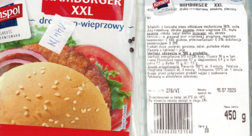 Uwaga! Dwie partie hamburgerów wycofane z obrotu