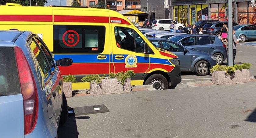 Potrącenie na sklepowym parkingu przy AWP [foto]