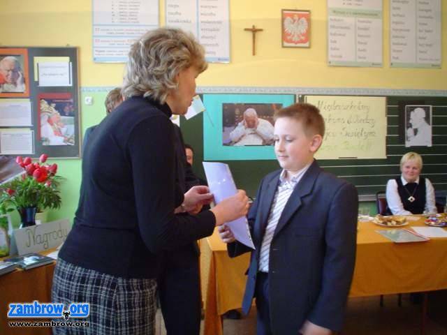 Wyniki międzyszkolnego konkursu wiedzy o Papieżu Janie Pawle II