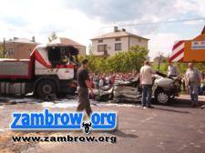 Tragiczny karambol w centrum Zambrowa