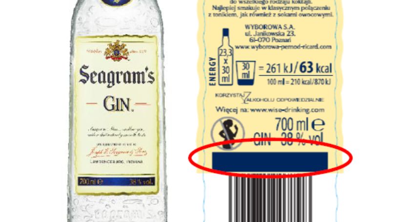 Kawałki szkła w ginie. Producent wycofuje partię produktu