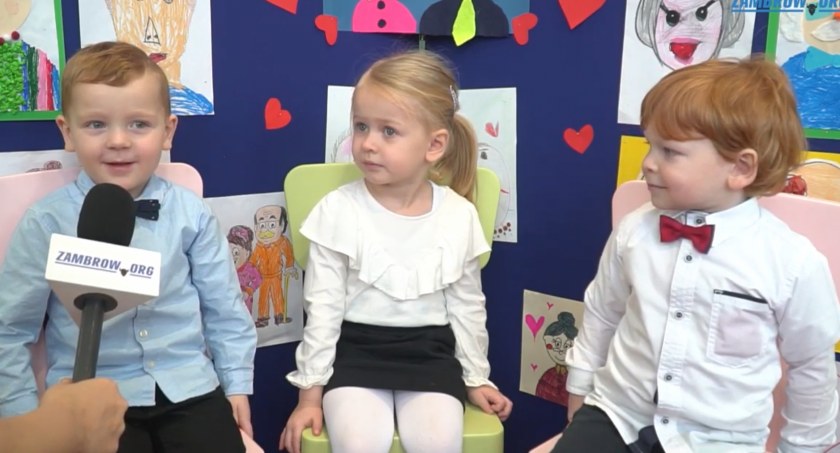 Przedszkolaki wystąpiły przed kamerą zambrow.org [VIDEO]