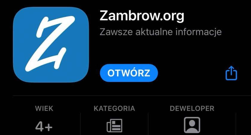 Apka zambrow.org na telefon - miej stały dostęp do najświeższych informacji! Aplikacja zambrow.org