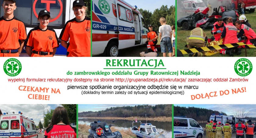 Grupa Ratownicza Nadzieja Zambrów ogłosiła rekrutację