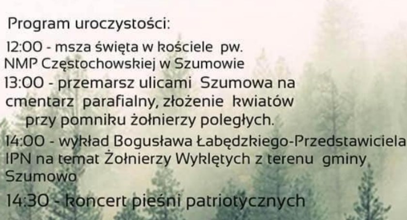 Szumowo obchodzi Narodowy Dzień Pamięci „Żołnierzy Wyklętych” 