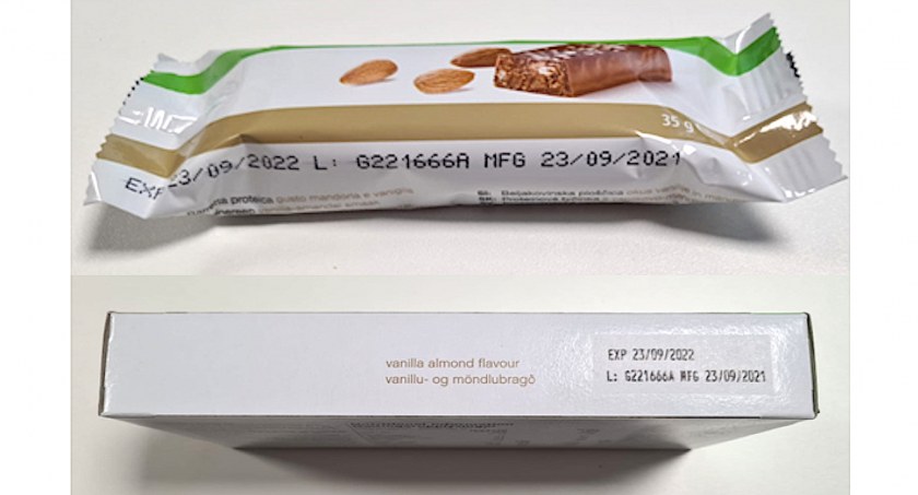 Partia batonów proteinowych z niezadeklarowanym składnikiem