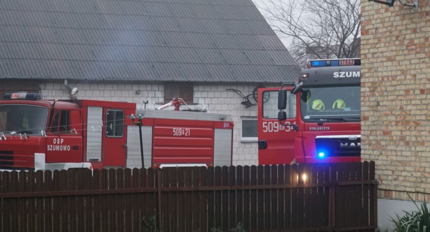 Pożar domu w gminie Szumowo [FOTO]