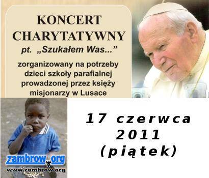 Zapraszamy na koncert charytatywny „Szukałem Was ...”