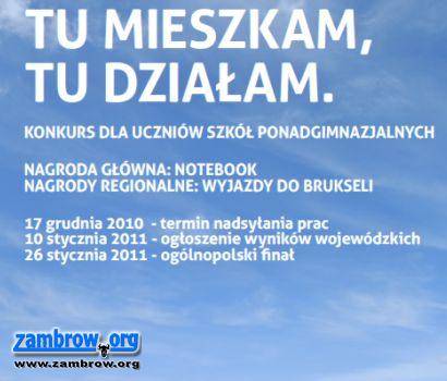 Weź udział w konkursie - Tu mieszkam, tu działam