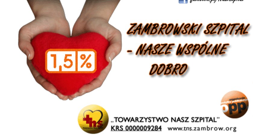 Przekaż 1,5% swojego podatku na rzecz Stowarzyszenia „Towarzystwo Nasz Szpital” [FOTO]