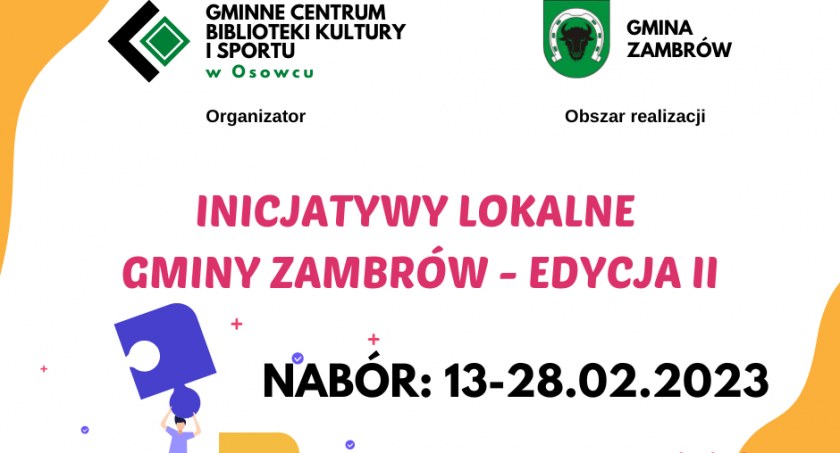 Inicjatywy Lokalne 2023: mieszkańcy gminy Zambrów mogą składać swoje propozycje