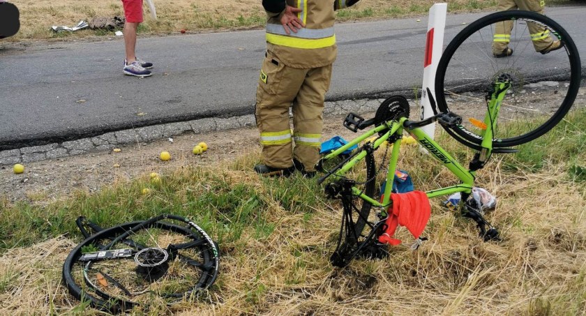 Potrącenie rowerzysty w gminie Rutki