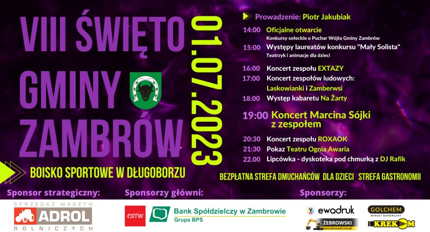 VIII Święto Gminy Zambrów już niebawem!