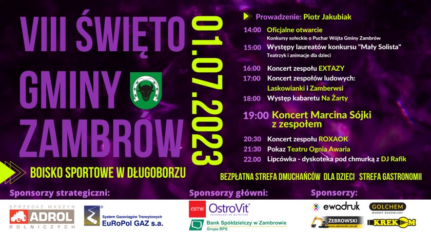 Strefy parkowania podczas VIII Święta Gminy Zambrów