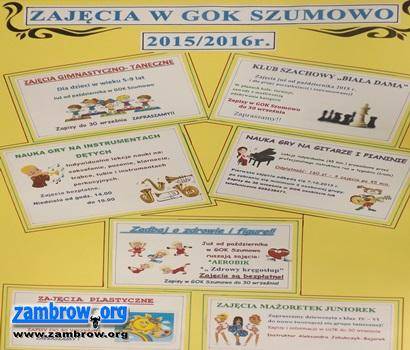GOK Szumowo zaprasza na zajęcia 