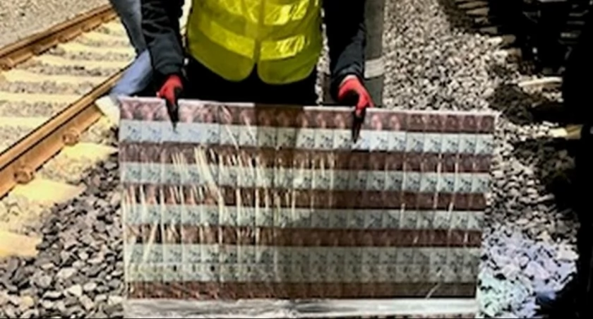 Kolejowe cysterny z papierosową kontrabandą