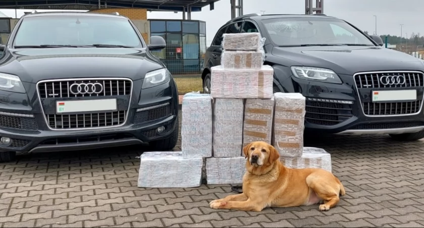 Labrador Odi kontra przemytnicy papierosów
