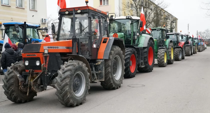 Rolnicy protestują w Zambrowie [FOTO+VIDEO]