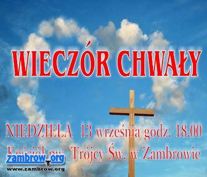 W niedzielę Wieczór Chwały w „Trójcy”